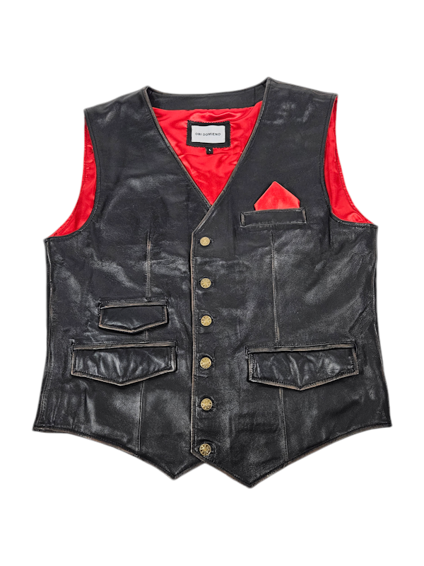 WESTERN VEST DISTRESSED BLACK
