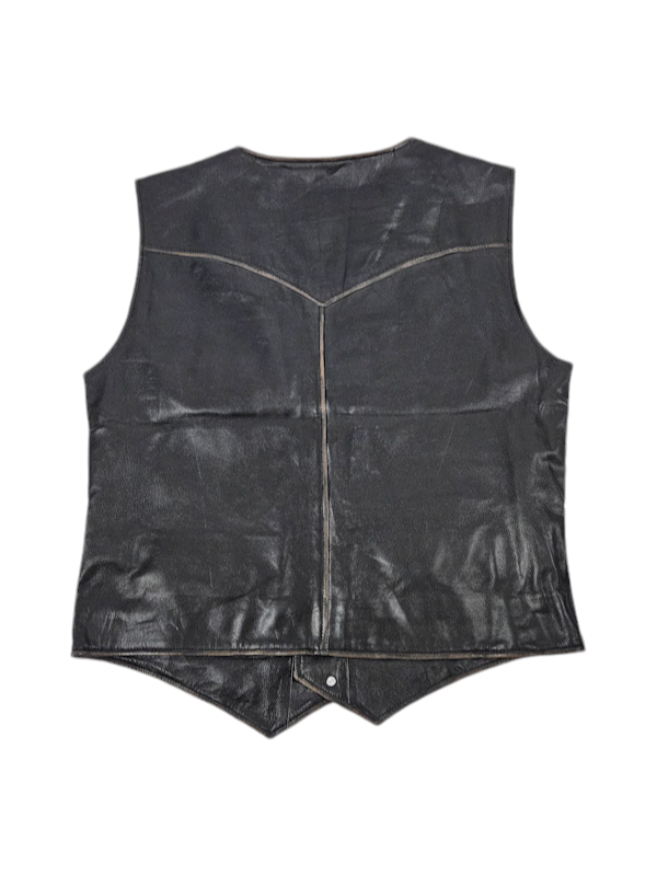 WESTERN VEST DISTRESSED BLACK