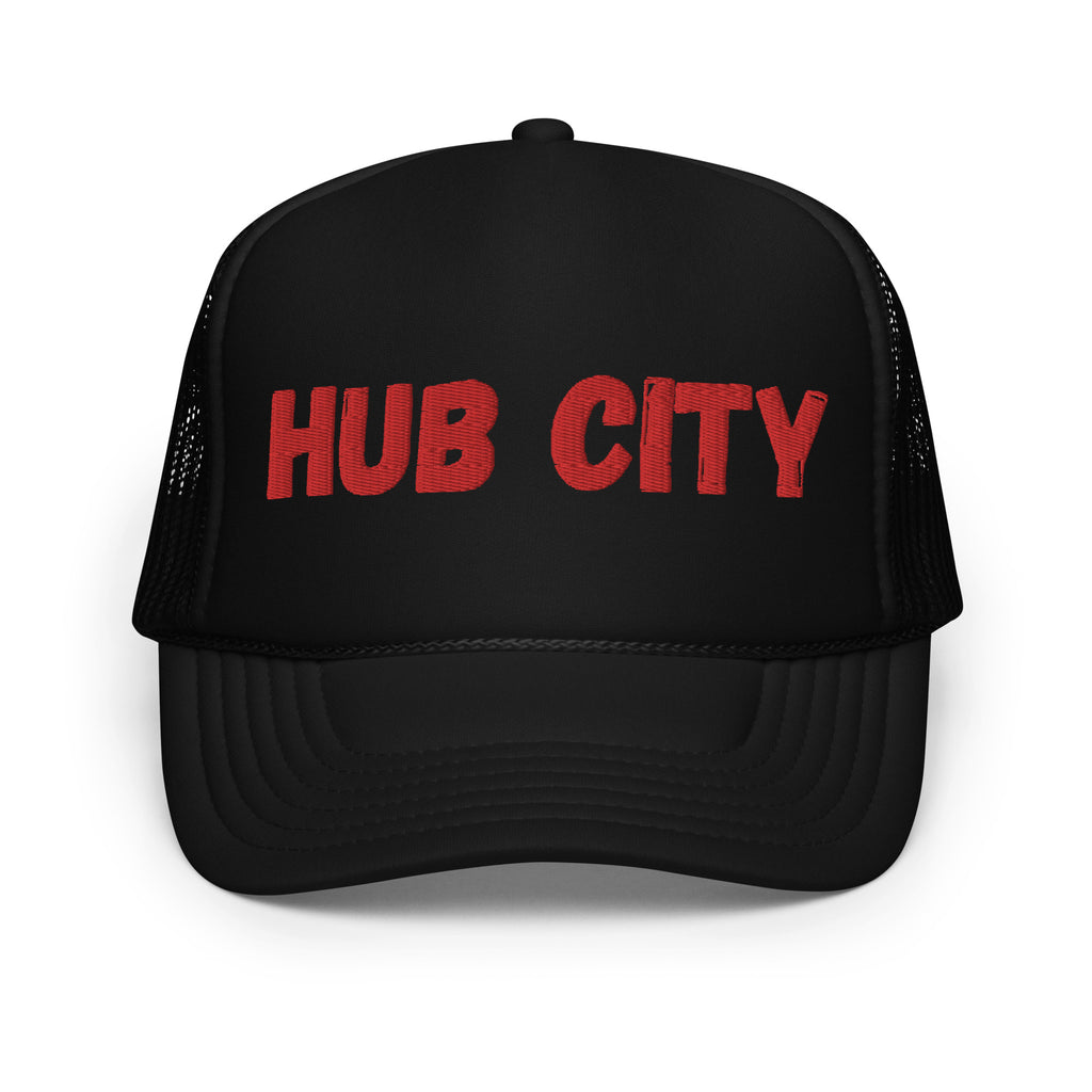 HUB CITY TRUCKER CAP RED THREAD