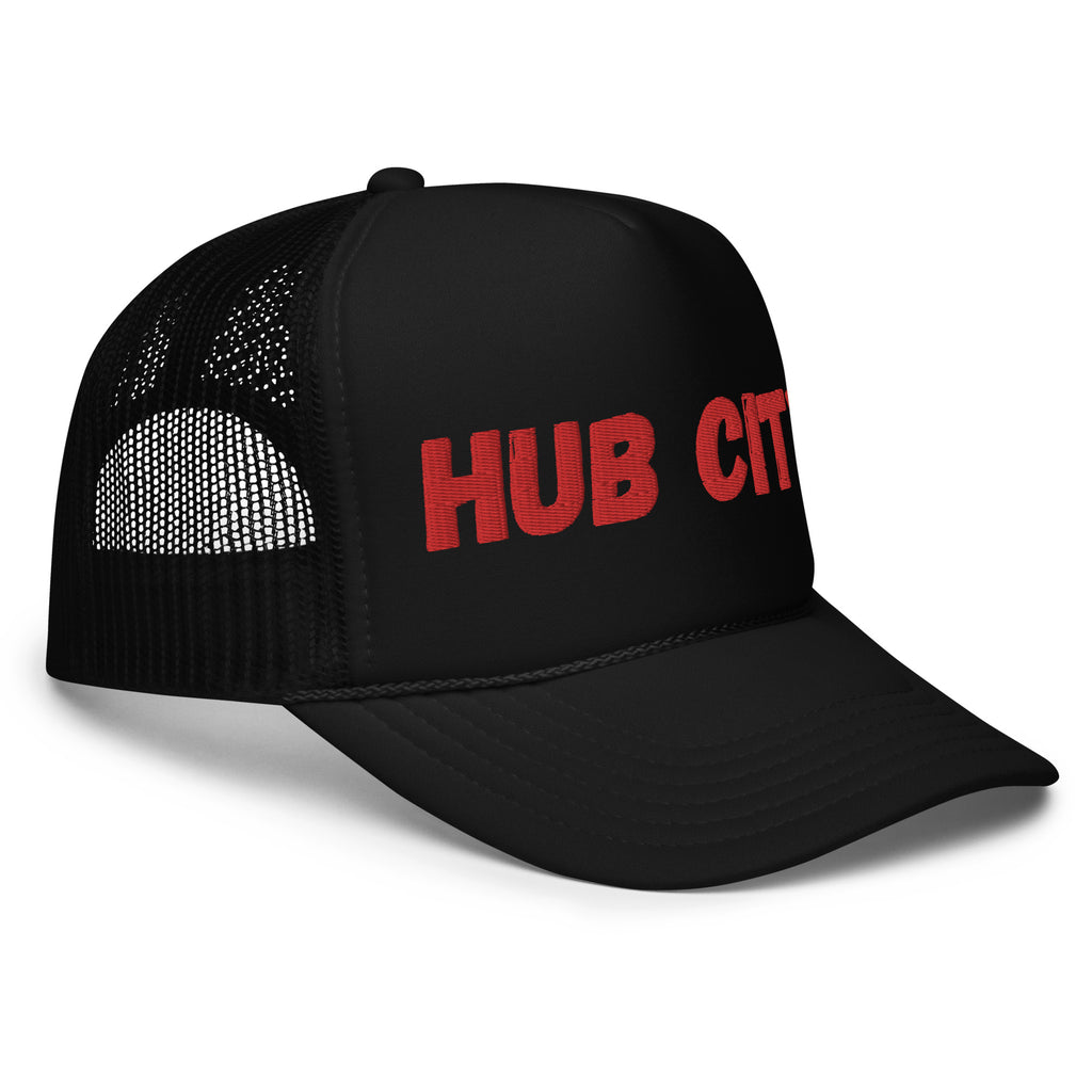 HUB CITY TRUCKER CAP RED THREAD