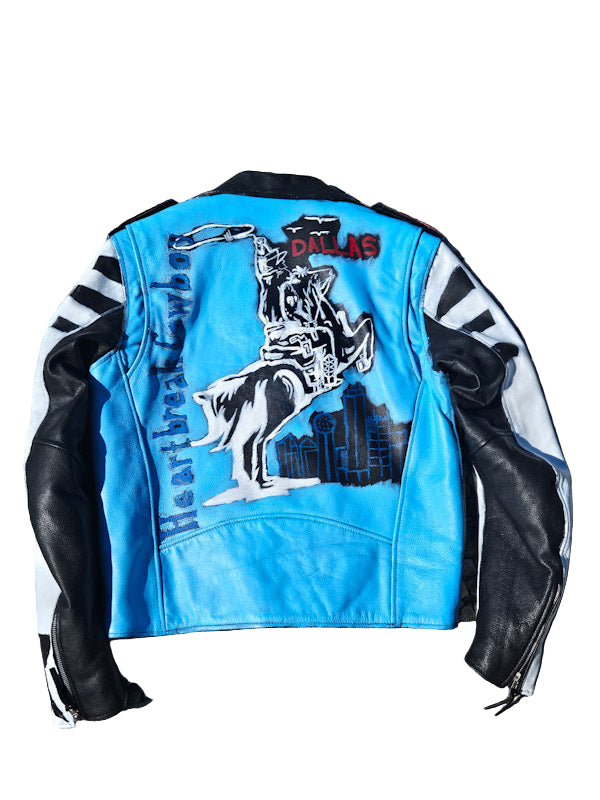 HEARTBREAK COWBOY BIKER LEATHER JACKET